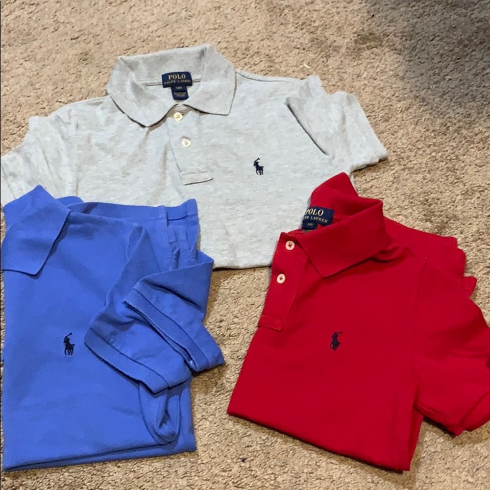 Polo boys kids shirt size 8 Ralph Lauren set of 3